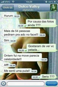 Dulci Paina teve conversas intimas vazadas na net .